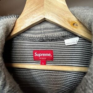 Supreme Gray Striped Sweater